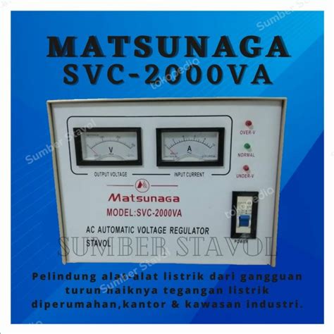 Jual Stabilizer Listrik Matsunaga Va Watt Jakarta Pusat