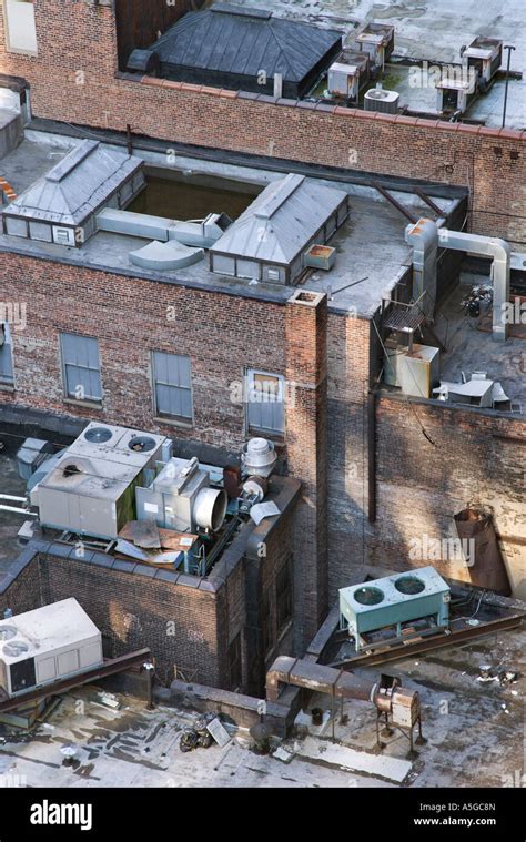 york city building rooftop stock photo alamy