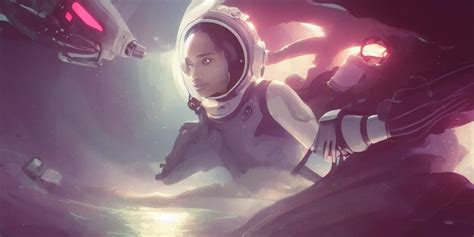 Zoe Kravitz As A Futuristic Astronaut Underwater In Stable Diffusion