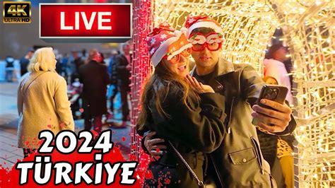 New Year In Istanbul 2024 TÜrkİye Taksim Square 🇹🇷 4k Youtube