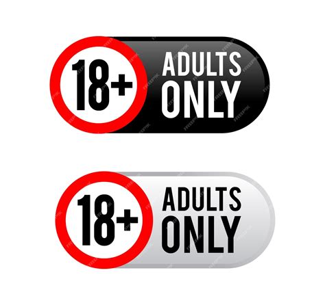 Premium Vector | 18 plus adults only icon vector flat style