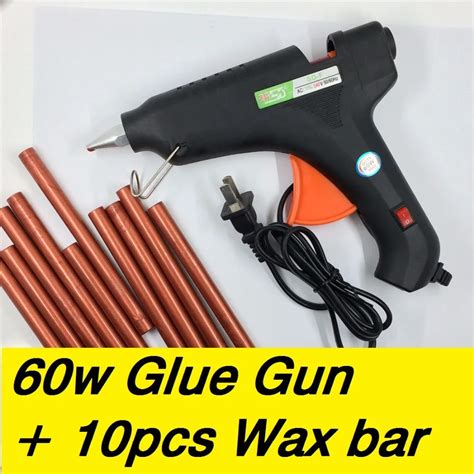 W Hot Melt Glue Gun Pcs Sealing Wax Stick Bar V Electric Heat Temperature Tool High