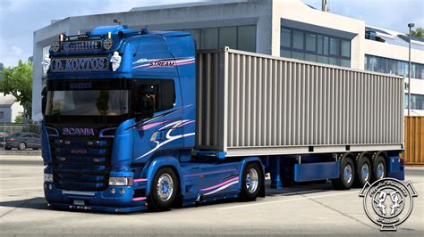 Scania R D Kontos Blue Stream Combo Skin Rjl