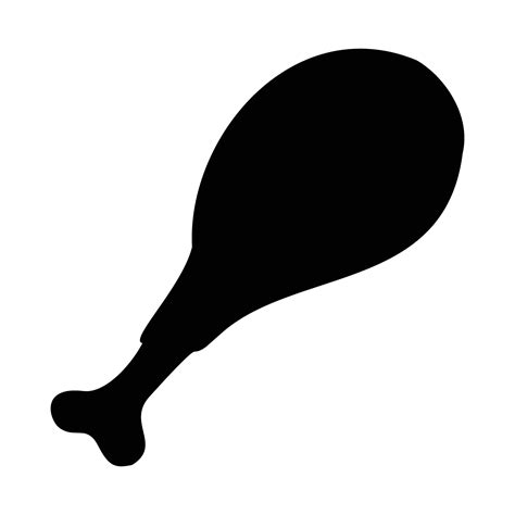 chicken leg silhouette on white background. vector illustration eps 10
