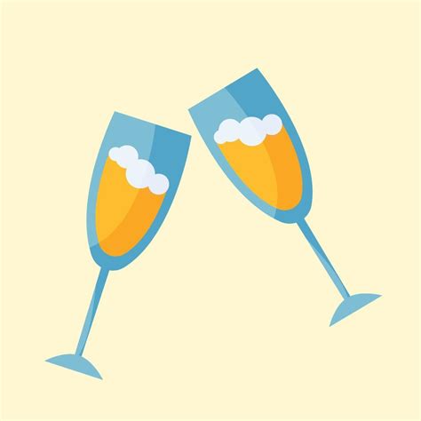 Champagne Glasses Cheers Celebration Vector Illustration 23061392 Vector Art At Vecteezy