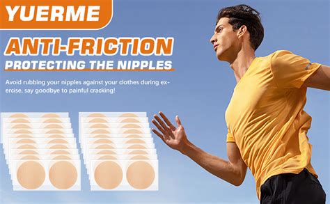 Yuerme 20 Pairs Running Nipple Guards For Men Nipple Covers Invisible