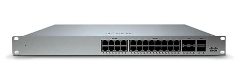 Cisco Meraki MS250 Cloud-Managed Stackable Switch (24-Port 25G SFP28 + 4x 100G QSFP28 Core) Network Advantage Full L3 BGP/OSPF License [DUAL-PSU] (MS250-24Y-4C-A-DUAL-PSU)