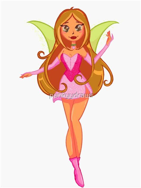 Winx Flora Sticker For Sale By Punkyydraws Redbubble