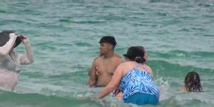 Larsen Thompson Bikini On Miami Beach Tnaflix