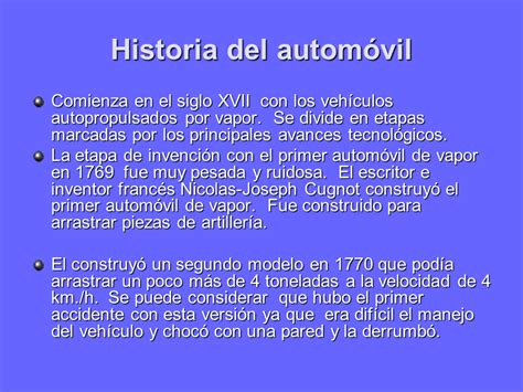 Historia Del Automóvil Powerpoint