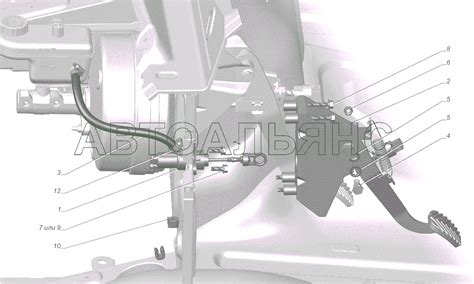 A21R23-1602002 Установка педального привода выключения сцепления ГАЗЕЛЬ ...