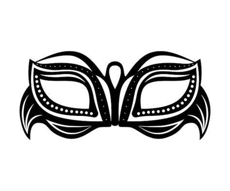 Premium Vector Black Carnival Mask