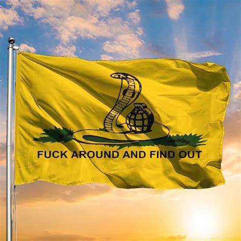 Fuck Around And Find Out Flag Don T Tread On Me Gadsden Flag Decorativ Moothearth