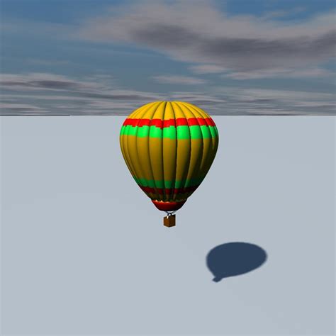 Hot Air Balloon D Model Obj Ds C D Free D