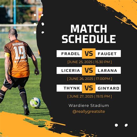 Football Match Calendar 2025 - Faun Oralle