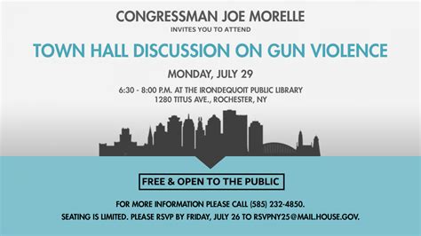 Town Hall On Gun Violence With Congressman Joe Morelle Representative