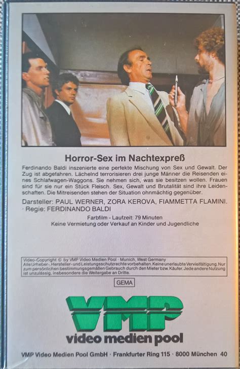 OFDb Horror Sex Im Nachtexpress 1980 Video VMP Einleger