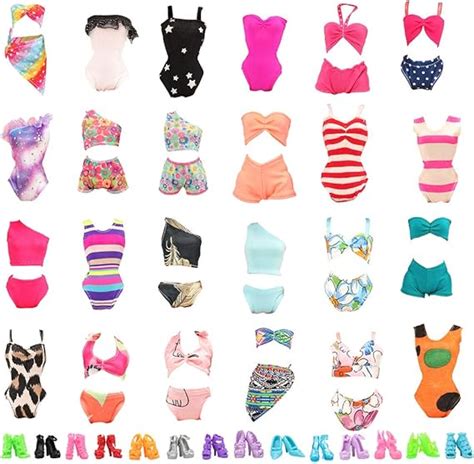 Amazon BARWA 5 Sets Swimwear Swimsuit Beach Bikini Bathing Clothes With Shoes For 11 5 Inch