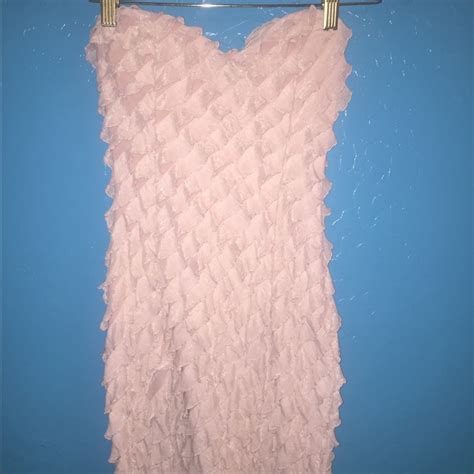 Cute Ruffled Mini Dress Nude Color Gem