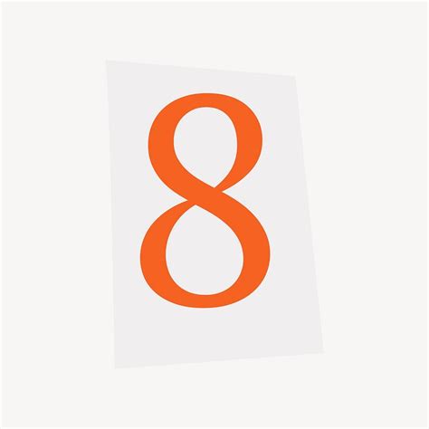 Number 8 in papercut illustration | Free Photo Illustration - rawpixel