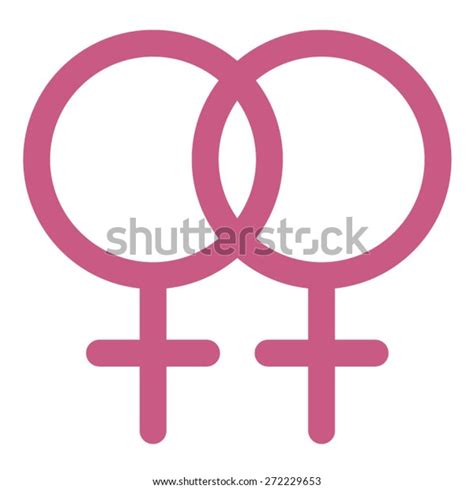 Two Female Gender Symbols Lesbian Couple Stock Vector Royalty Free Shutterstock
