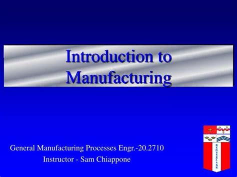 introduction  manufacturing powerpoint
