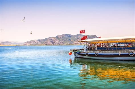 Premium Photo Pleasure Boat At The Pier Iztuzu Beach Turtle Beach