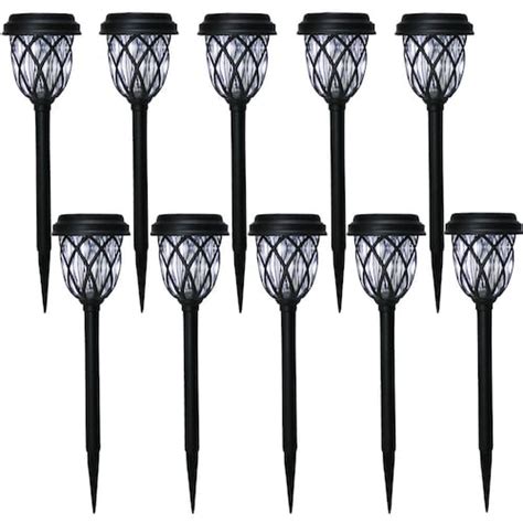 Hampton Bay 10 Lumen Solar Led Pathway Lights 6 Pack The Home Depot