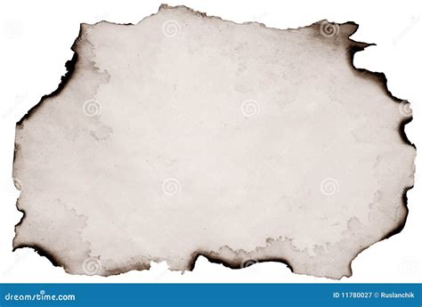 Altes gebranntes Papier stockbild Bild von seite beschädigt 11780027