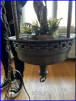 Vtg Mineral Oil Rain Lamp Nude Goddess Light Modern Mid Century Parts Hanging Vintage Lamp Parts