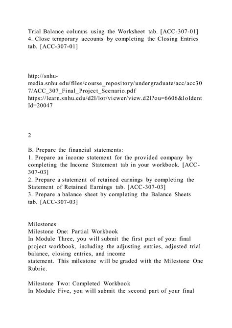 1 ACC 307 Final Project Part I Guidelines and Rubric | DOCX