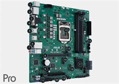 Asus PRO Q470M-C/CSM Intel Q470 Soket 1200 DDR4 2933MHz mATX Anakart ...