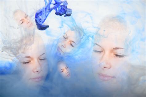 gambar langit gadis bunga potret warna biru penerangan seni