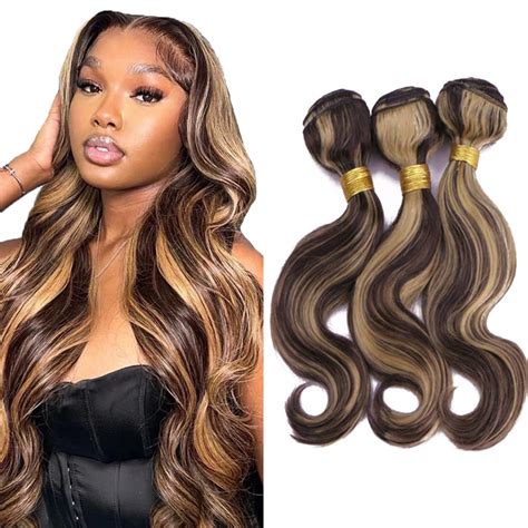 Amazon Highlight Body Wave Bundles Ombre Honey Blonde Bundles