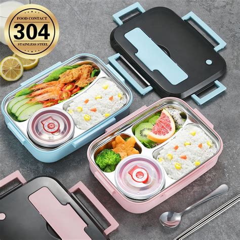 304 Stainless Steel Lunch Box With Soup Bowl Leak Proof Bento Box