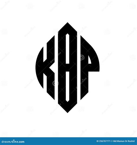 KBP Circle Letter Logo Design with Circle and Ellipse Shape. KBP