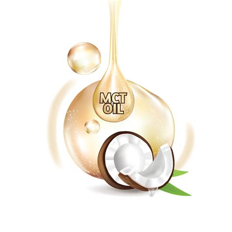 Coconut MCT oil Health Benefits Vector Illustration 8921790 Vector Art