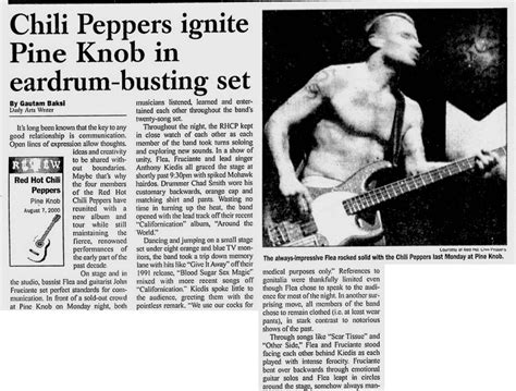 Red Hot Chili Peppers The Concert Database