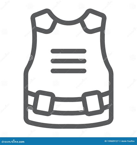 Bulletproof Linear Icon Modern Outline Bulletproof Logo Concept Vector