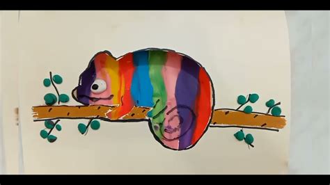 Хамелеон из пластилина. #мүсіндеу 3-4жас #Ермексазбен жұмыс #лепка из ...