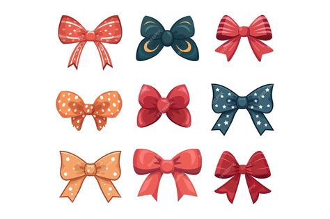 premium vector bow collection design background design vector