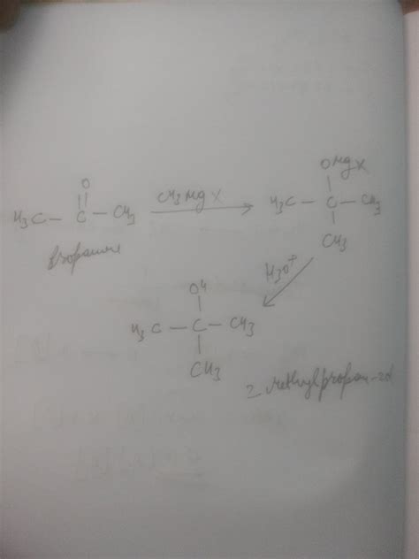 How is propanone converted into i. propan-2-ol ii. 2-Methyl propan-2-ol ...