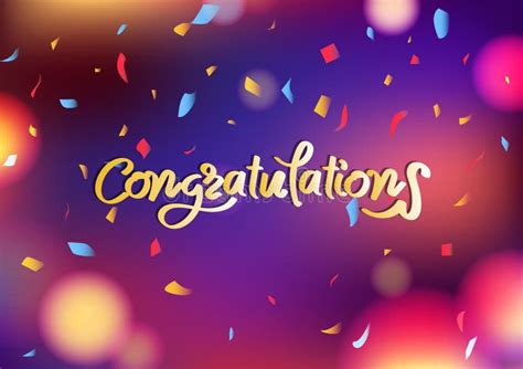 congratulations message celebration party blurry colorful abstract