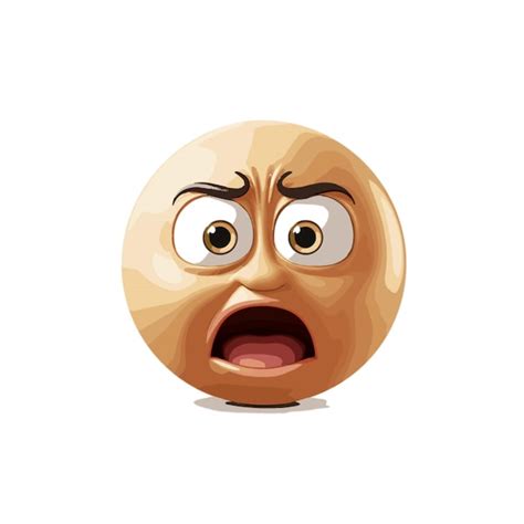 Premium Vector Frowning Face Emoj Vector On White Background