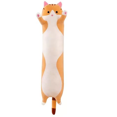 Plüss Játék Plushie Cat 60 Cm Narancs Emaghu