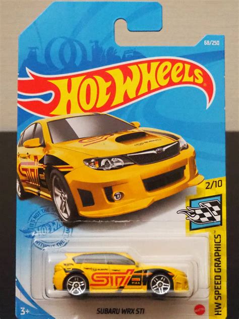 HOT WHeeLs SUBARU WRX STi WORKS 黄 スバル インプレッサ ミニカー ラリー ワークス Brembo PIAA
