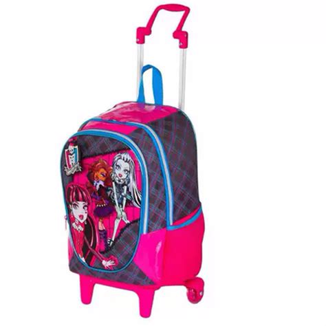 Mochila Monster High De Rodinha - Mochila De Rodinha Grande Monster High 14y01 - Sestini | Shopee Brasil
