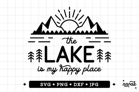 The Lake Is My Happy Place Graphic By Narakstudio Creative Fabrica