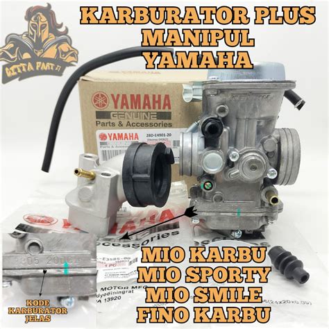 Jual ORIGINAL KARBURATOR CARBURATOR SET PLUS INTEK MANIPUL YAMAHA 28D