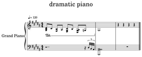 dramatic piano - Sheet music for Piano